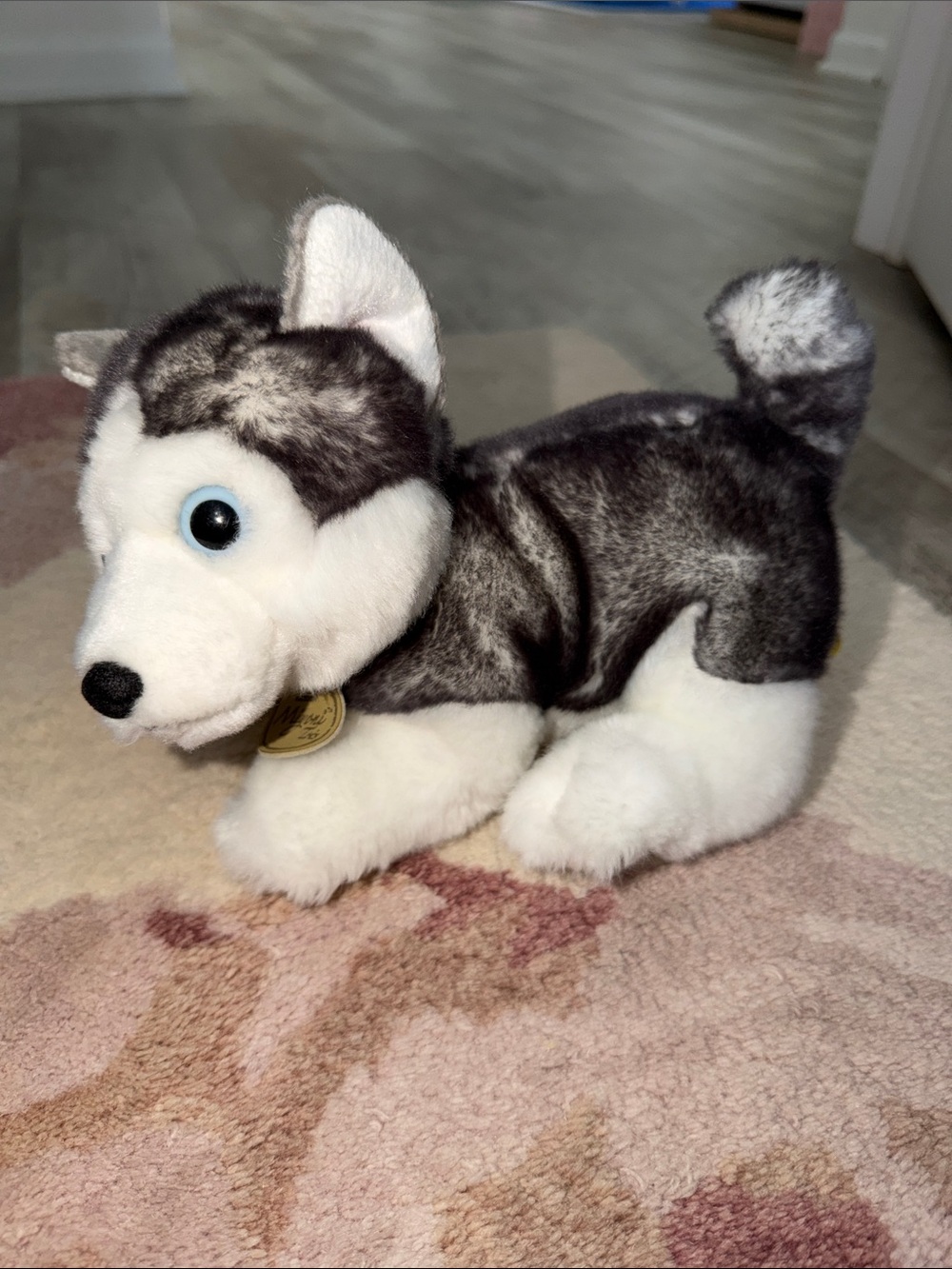 Miyoni Plush Husky Puppy Soft Toy - White & Gray